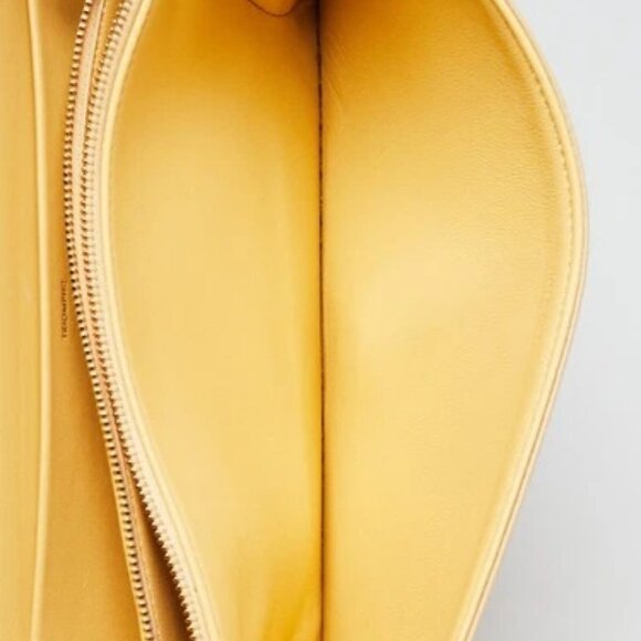 Celine Yellow Smooth Leather Triomphe Shoulder Bag - Picture 9 of 12